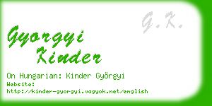 gyorgyi kinder business card