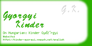 gyorgyi kinder business card